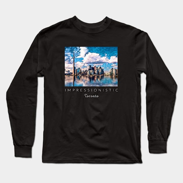 Toronto Impressionism Long Sleeve T-Shirt by ZoesPrints